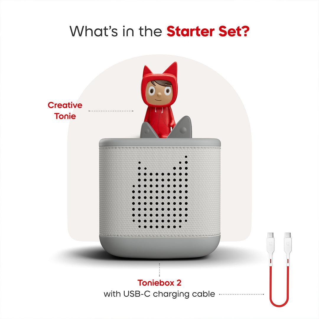Tonies Toniebox 2 Starter Set with Creative Tonie Rubie - Grey