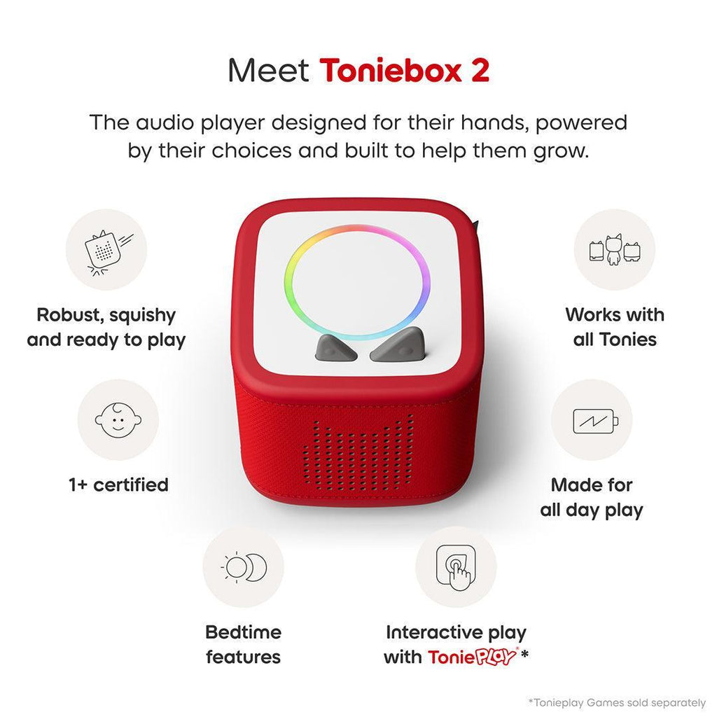 Tonies Toniebox 2 Build Your Own Bundle | Headphone + 6 Tonies + Creative