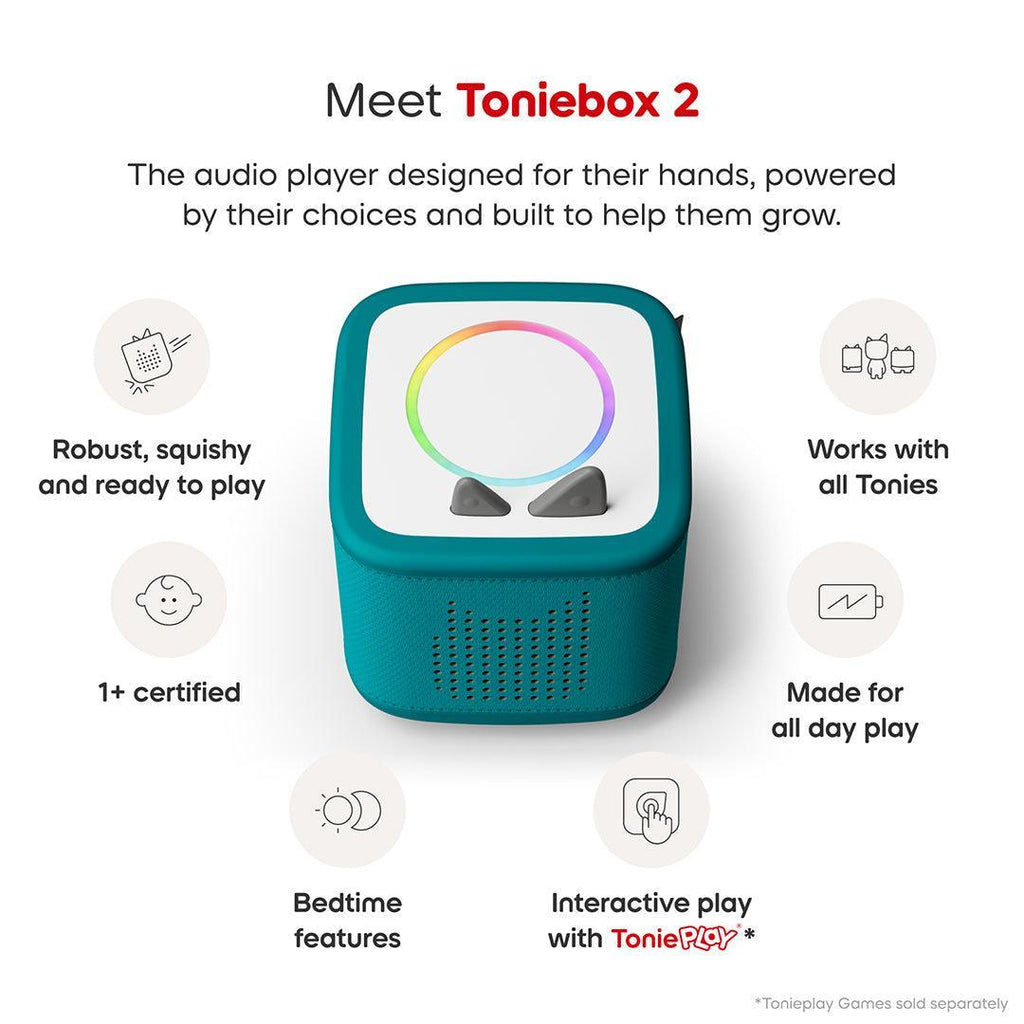 Tonies Toniebox 2 Starter Set with Creative Tonie Rubie - Teal