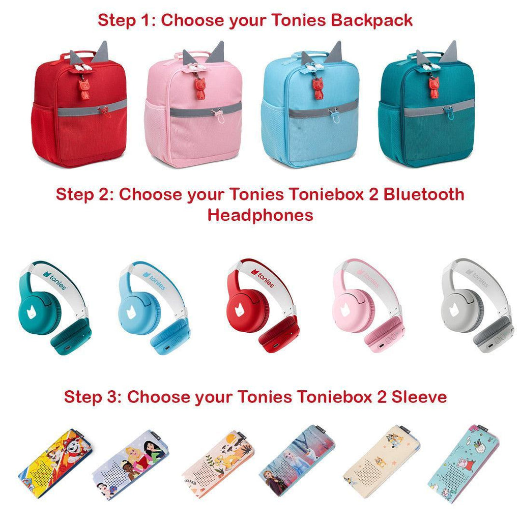 Tonies Accessory Bundle | Build Your Own | Backpack + Headphones + Sleeve