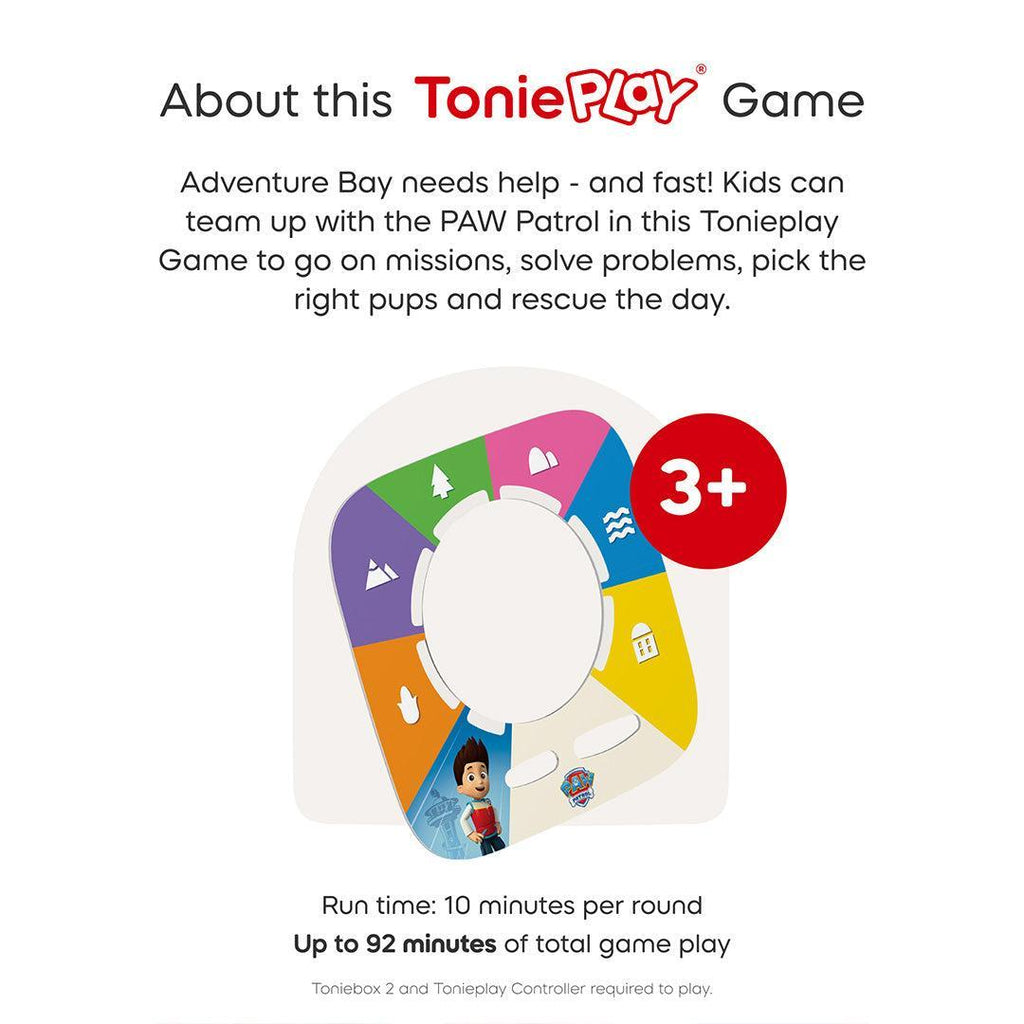 Tonies Toniebox 2 Playset with Tonieplay Game + Controller + PAW Patrol Chase Tonie - Grey