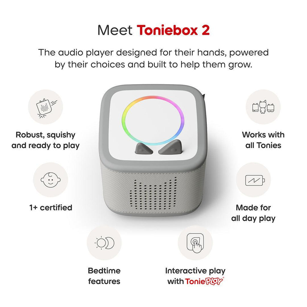 Tonies Toniebox 2 Playset with Tonieplay Game + Controller + PAW Patrol Chase Tonie - Grey