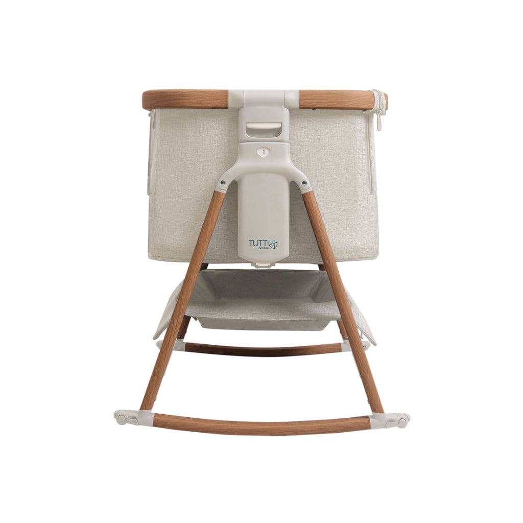 Tutti Bambini CoZee Air Bedside Crib - Scandinavian Walnut and Ecru 5