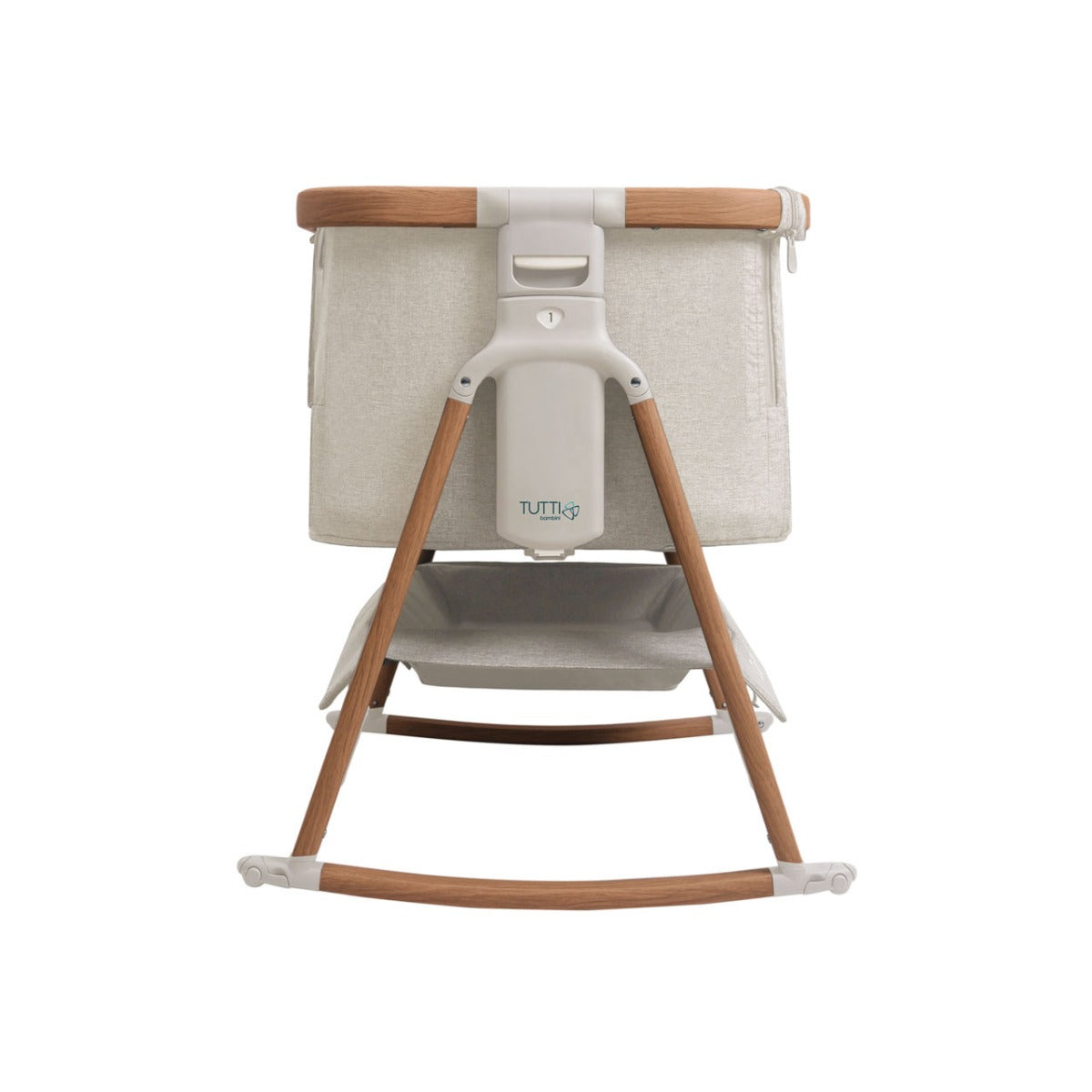 Tutti Bambini CoZee Air Bedside Crib - Scandinavian Walnut and Ecru 5