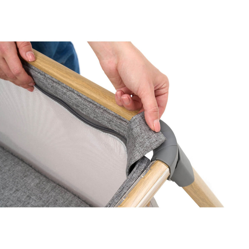 Tutti Bambini CoZee Go 3-in-1 Bassinet, Travel Cot & Playpen - Oak/Charcoal 9