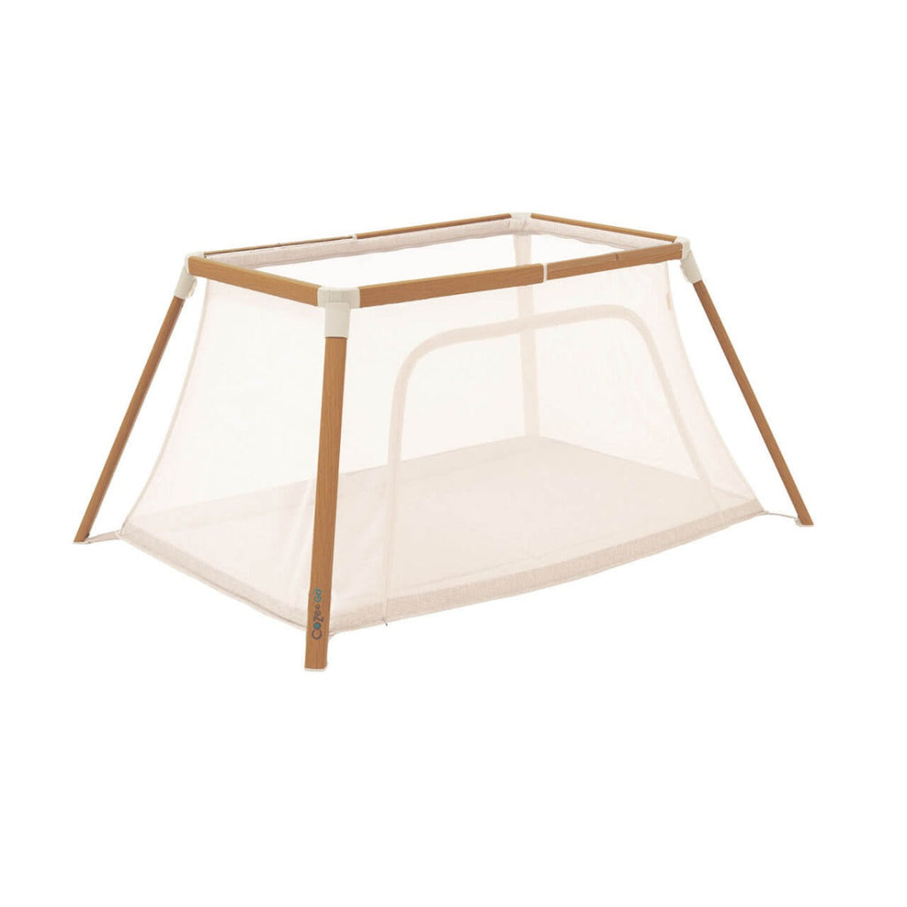 Tutti Bambini CoZee Go 3-in-1 Bassinet, Travel Cot & Playpen - Scandinavian Walnut/Ecru 3