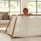 Tutti Bambini CoZee Go 3-in-1 Bassinet, Travel Cot & Playpen - Scandinavian Walnut/Ecru