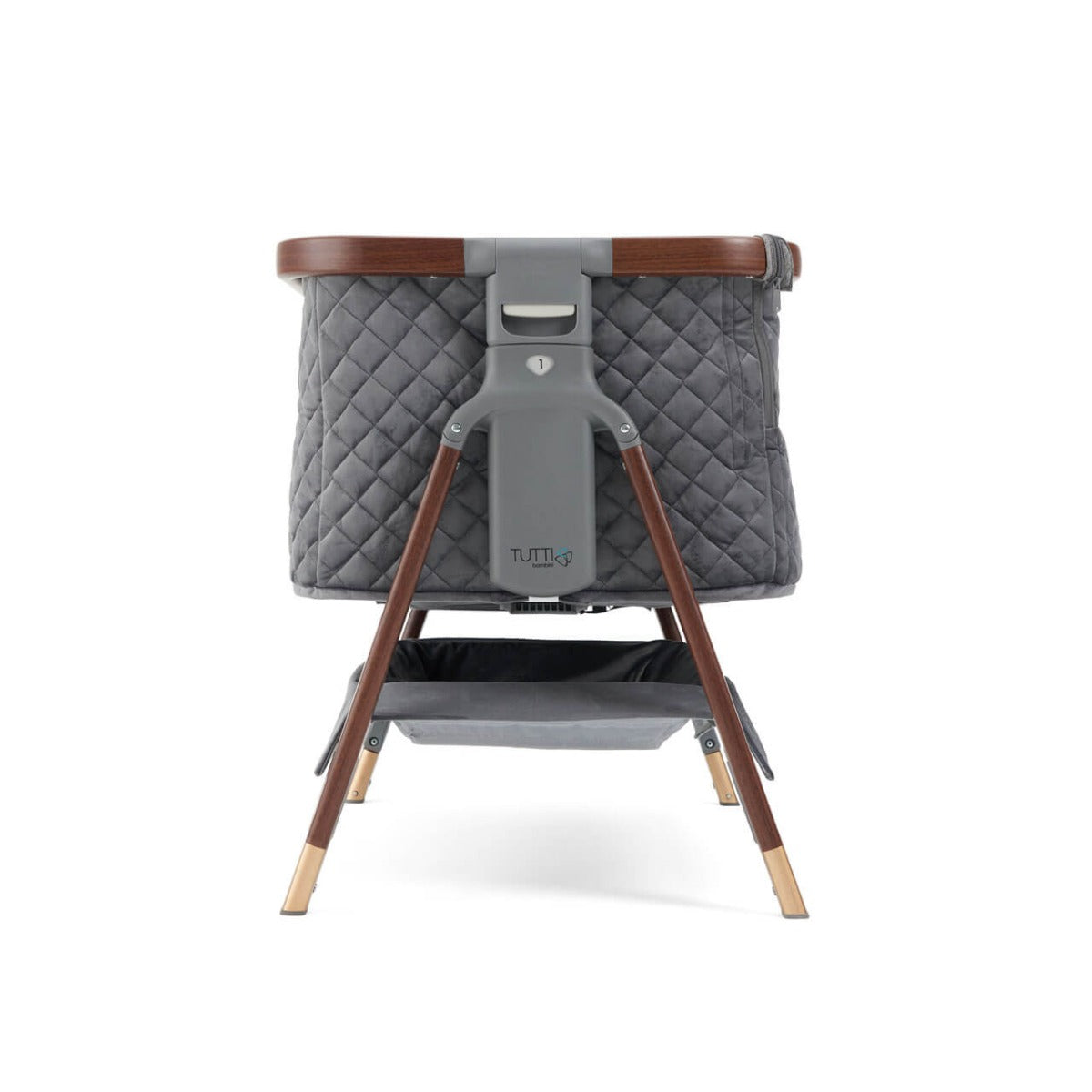 Tutti Bambini CoZee Luxe Bedside Crib - Walnut/Slate 9