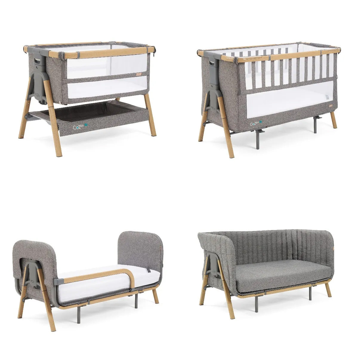 Tutti Bambini CoZee XL Complete Birth to 4+ Years Package - Oak/Charcoal 8