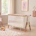 Tutti Bambini CoZee XL Bedside Crib and Cot - Scandinavian Walnut/Ecru 1
