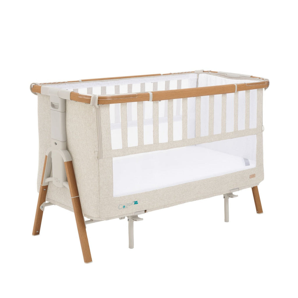 Tutti Bambini CoZee XL Bedside Crib and Cot - Scandinavian Walnut/Ecru 4