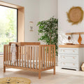 Tutti Bambini Malmo Cot Bed & Rio Furniture 2pc Set - Dove Grey/Oak 1