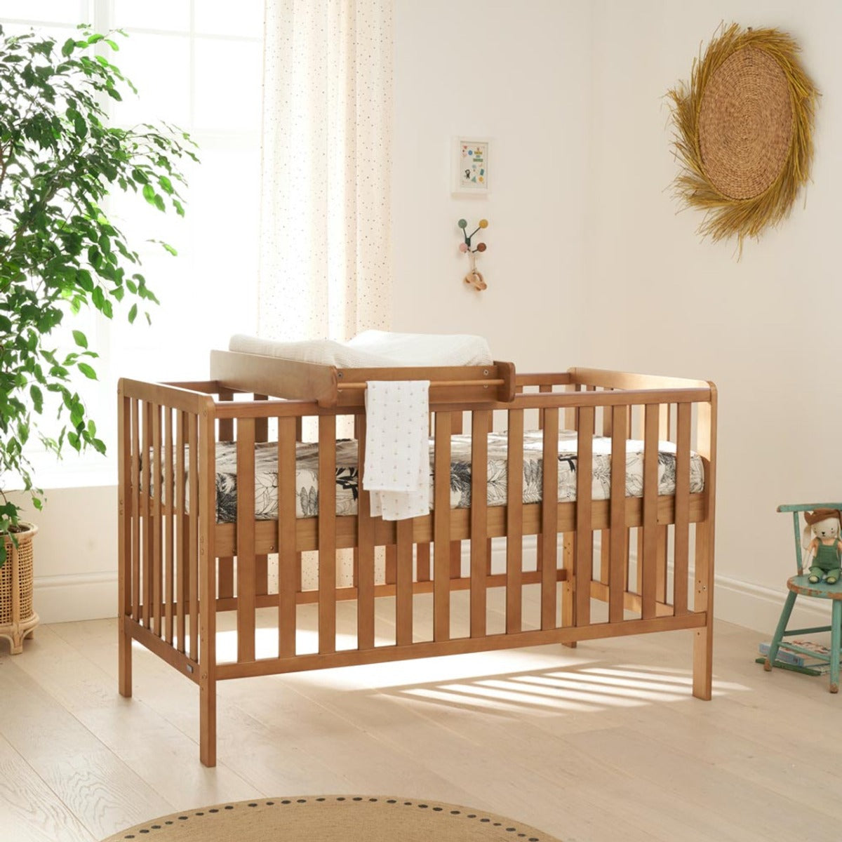 Tutti Bambini Malmo Cot Bed & Rio Furniture 3pc Set - Dove Grey/Oak 12