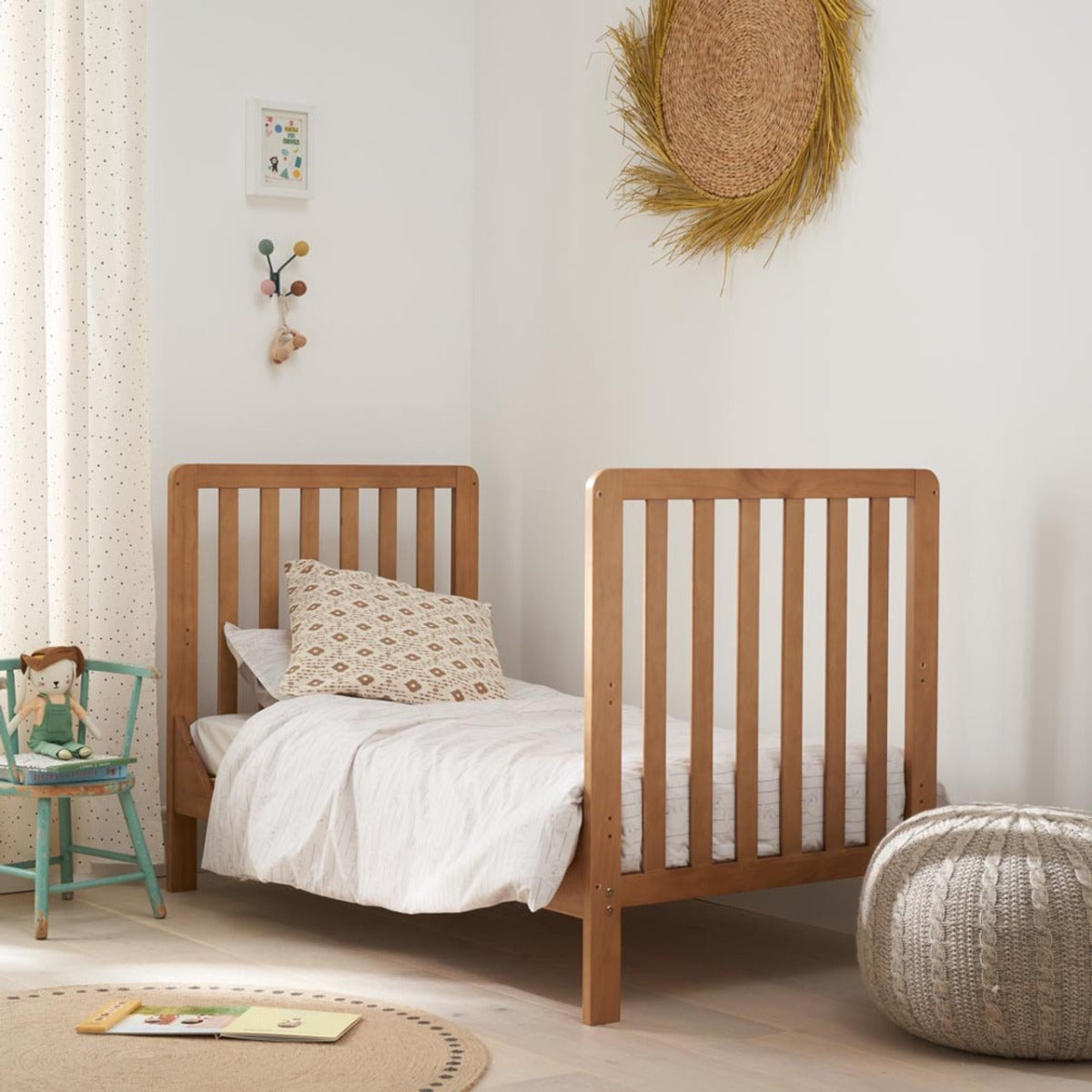 Tutti Bambini Malmo Cot Bed & Rio Furniture 3pc Set - Dove Grey/Oak 14