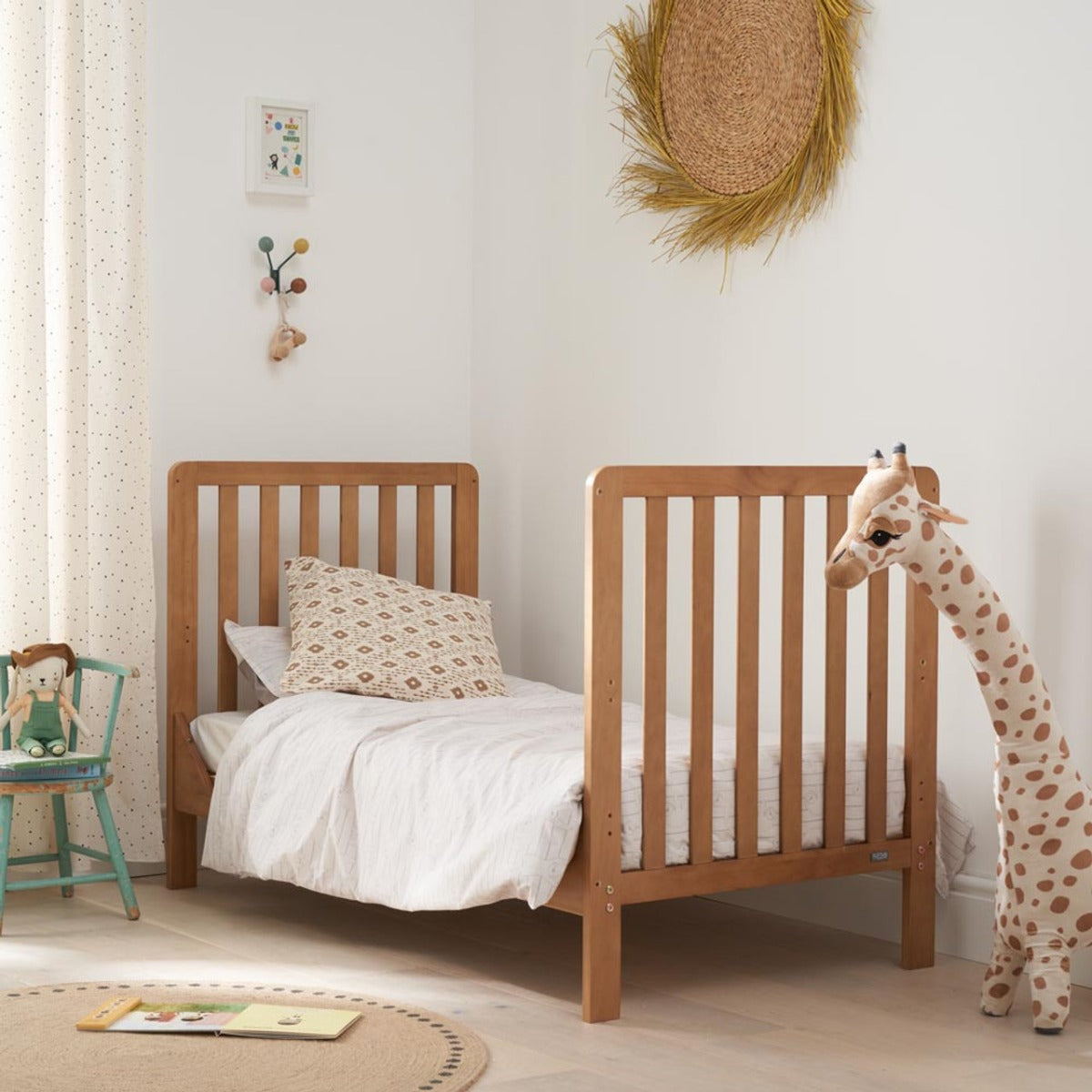 Tutti Bambini Malmo Cot Bed & Rio Furniture 3pc Set - Dove Grey/Oak 15