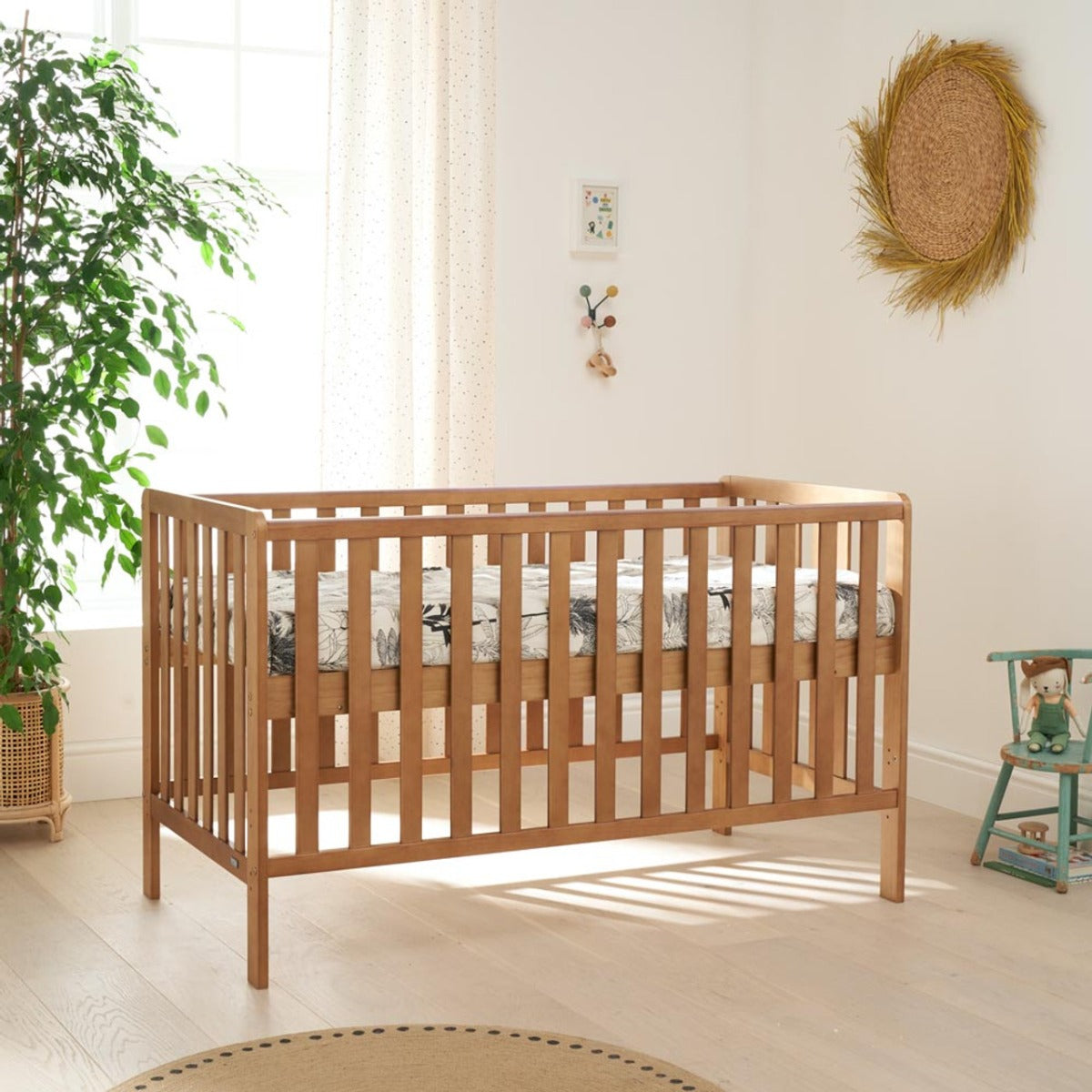 Tutti Bambini Malmo Cot Bed & Rio Furniture 3pc Set - Dove Grey/Oak 23