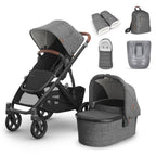 UPPAbaby VISTA V3 Pushchair & Accessory Bundle - Greyson