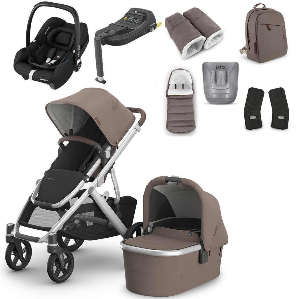 UPPAbaby VISTA V3 Luxury Maxi-Cosi Cabriofix i-Size Travel System Bundle - Theo