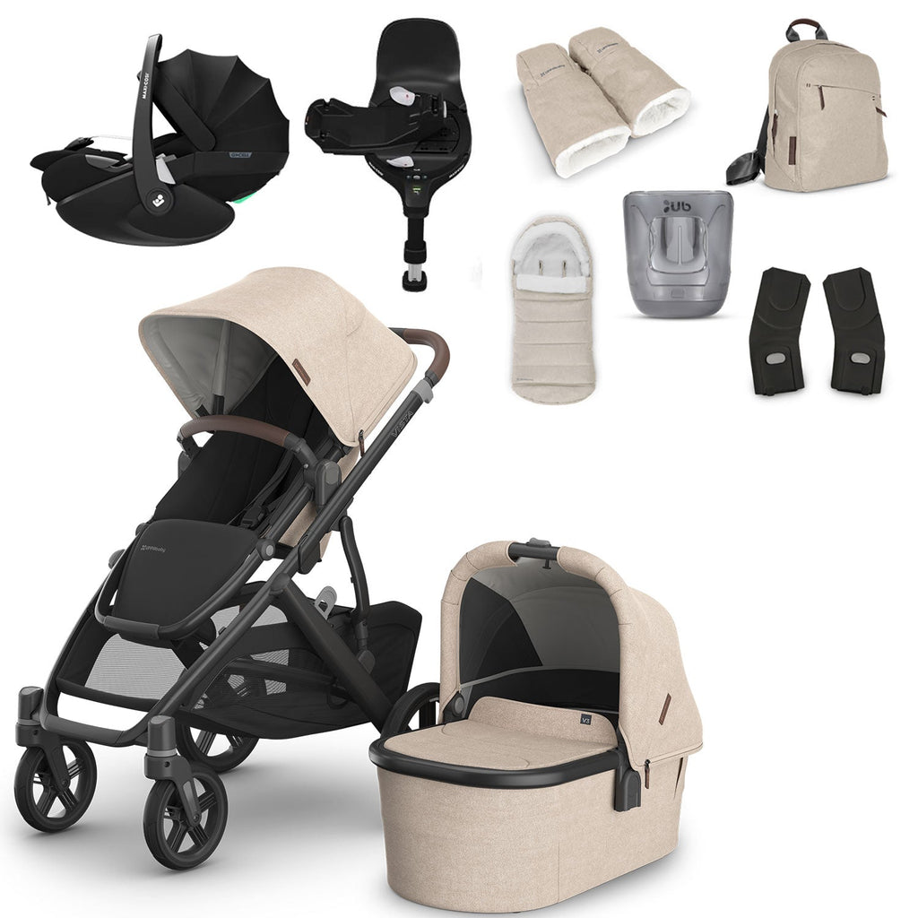 UPPAbaby VISTA V3 Luxury Maxi-Cosi Pebble 360 Pro2 i-Size Travel System Bundle - Liam