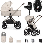 Venicci Upline 2 with Maxi-Cosi Pebble 360 Pro2 & Base Travel System Bundle - Stone Beige 1