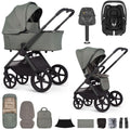 Venicci Upline 3 Luxury 4in1 Maxi-Cosi Cabriofix iSize Car Seat & Base Bundle - Aloe
