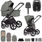 Venicci Upline 3 Luxury 4in1 Maxi-Cosi Cabriofix iSize Car Seat & Base Bundle - Aloe