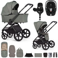 Venicci Upline 3 Luxury 4in1 Maxi-Cosi Pebble 360 Pro2 Car Seat & 360 Base Bundle - Aloe