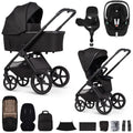 Venicci Upline 3 Luxury 4in1 Maxi-Cosi Pebble 360 Pro2 Car Seat & 360 Base Bundle - Onyx