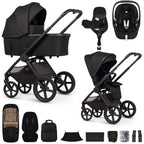 Venicci Upline 3 Luxury 4in1 Maxi-Cosi Pebble 360 Pro2 Car Seat & 360 Base Bundle - Onyx