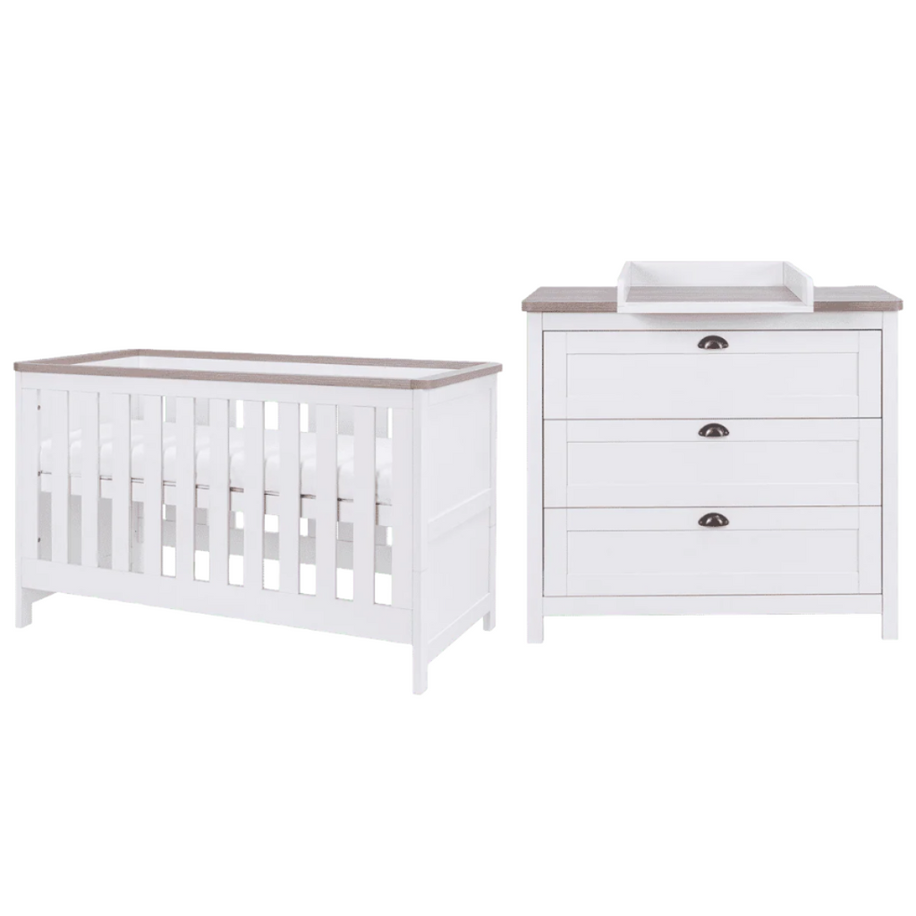 Tutti Bambini Verona 2 Piece Room Set - White & Oak