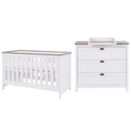 Tutti Bambini Verona 2 Piece Room Set - White & Oak