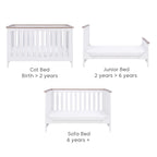 Tutti Bambini Verona 2 Piece Room Set - White & Oak