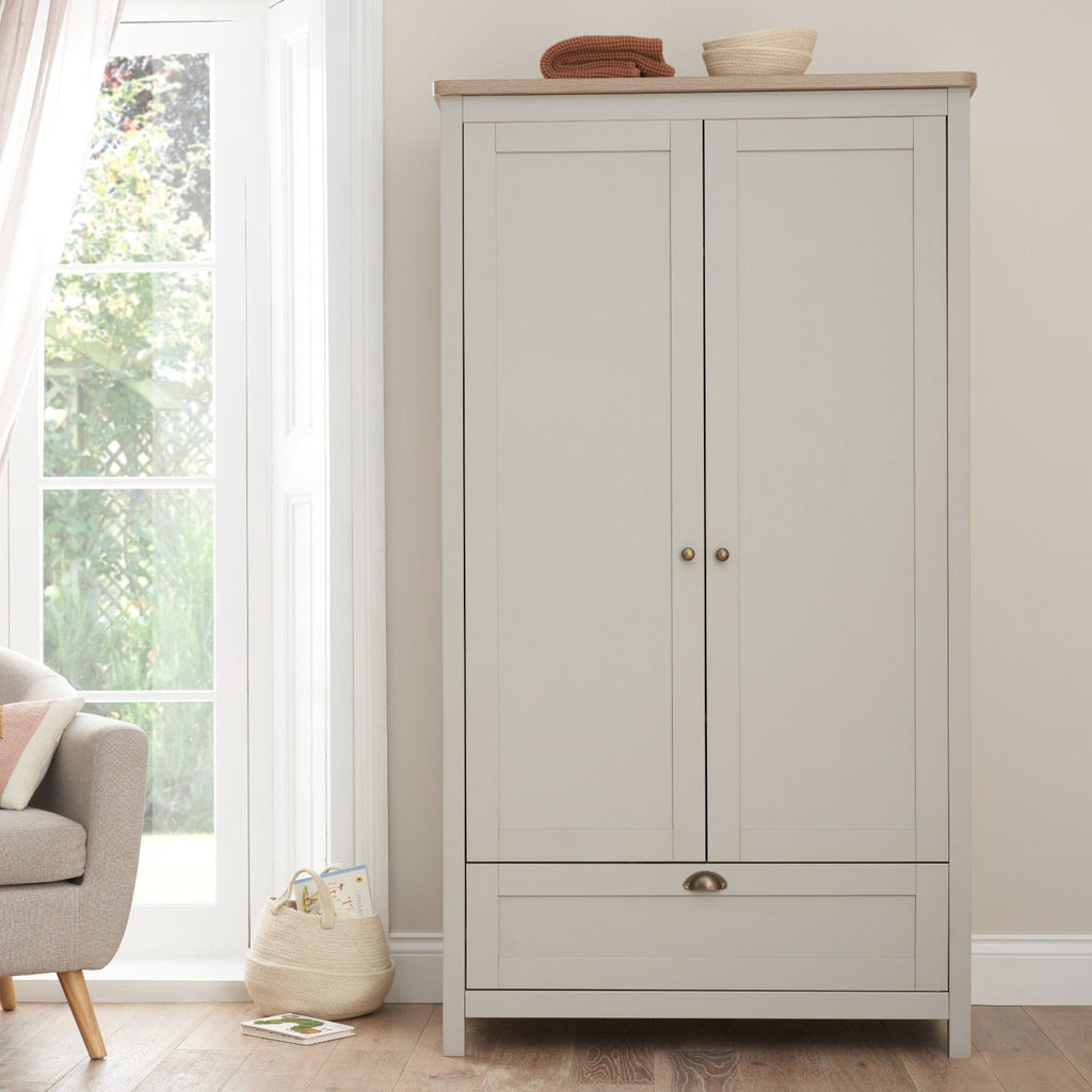Tutti Bambini Verona Wardrobe - Oak & Dove Grey