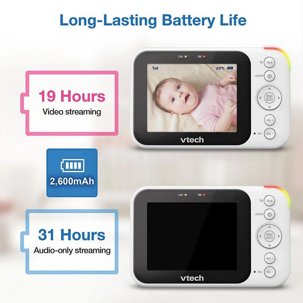 VTech VM4252 3.5 Inch Video Baby Monitor - White