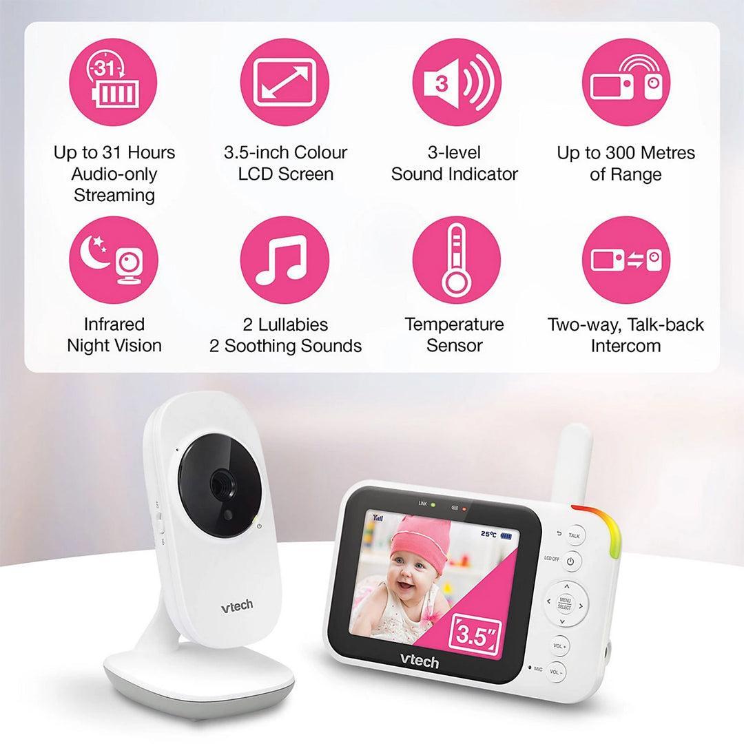 VTech VM4252 3.5 Inch Video Baby Monitor - White