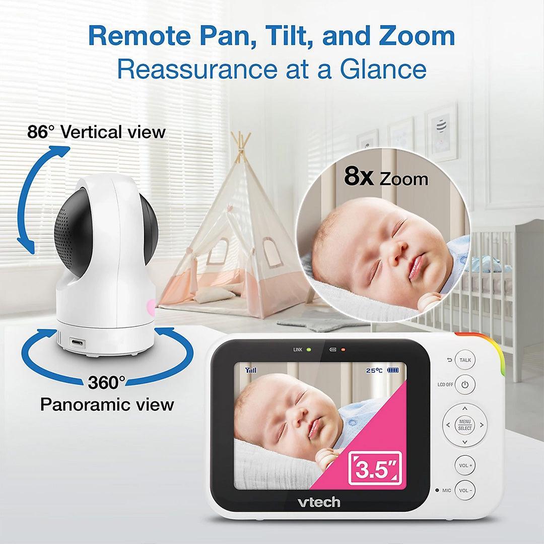 VTech RM4761 3.5 Inch Smart Wi-Fi Pan & Tilt Monitor - White