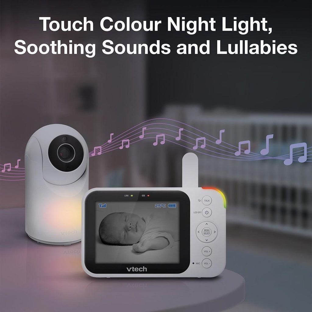 VTech VM4263 3.5" Pan & Tilt Video Monitor - White