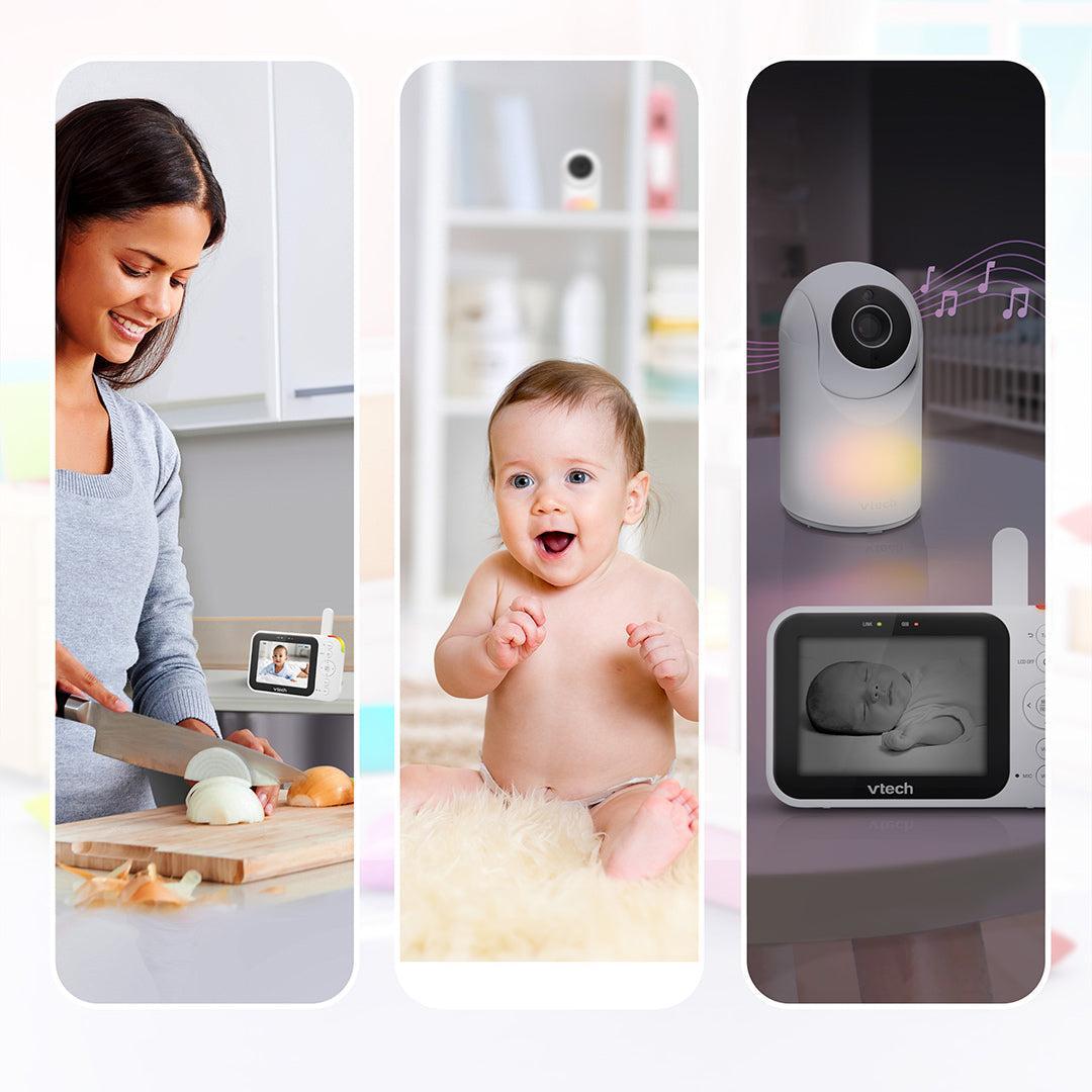 VTech VM4263 3.5" Pan & Tilt Video Monitor - White